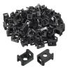 MECCANIXITY 500pcs Cable Tie Base Saddle Type Mount Wire Holder, 0.6"x0.4"x0.27" Wire Clips Organizer Holders Clamps for Electronic Wires, Black 0.17"Dia view 1