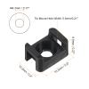 MECCANIXITY 500pcs Cable Tie Base Saddle Type Mount Wire Holder, 0.6"x0.4"x0.27" Wire Clips Organizer Holders Clamps for Electronic Wires, Black 0.17"Dia view 2