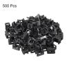 MECCANIXITY 500pcs Cable Tie Base Saddle Type Mount Wire Holder, 0.6"x0.4"x0.27" Wire Clips Organizer Holders Clamps for Electronic Wires, Black 0.17"Dia view 3