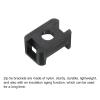MECCANIXITY 500pcs Cable Tie Base Saddle Type Mount Wire Holder, 0.6"x0.4"x0.27" Wire Clips Organizer Holders Clamps for Electronic Wires, Black 0.17"Dia view 4