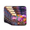 DJUETRUI Colorful Small Flower Print Laptop Case 13 inch Shockproof Protective Notebook Bag Water Resistant Laptop Sleeve, Black view 2