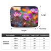 DJUETRUI Colorful Small Flower Print Laptop Case 13 inch Shockproof Protective Notebook Bag Water Resistant Laptop Sleeve, Black view 4