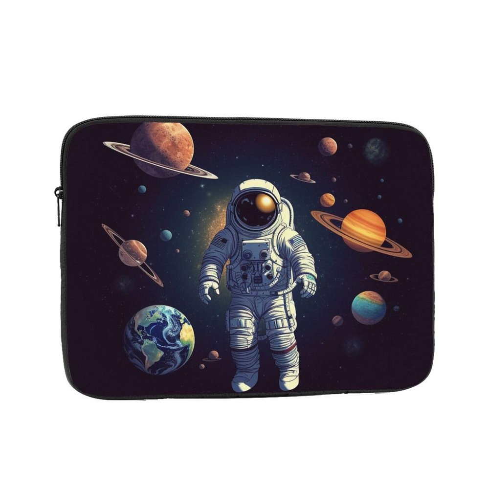 Astronaut Solar System Planets Print Laptop Case 10 inch Shockproof Protective Notebook Bag Water Resistant Laptop Sleeve