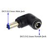 JAGTRADE DC5.5x2.1mm Male 90 Degree Angle to DC5.5x2.1mm Female Adapter 5 Volt for Power Charging Cable Connector, 3x2.3x1.1cm, Black view 2