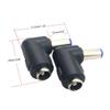 JAGTRADE DC5.5x2.1mm Male 90 Degree Angle to DC5.5x2.1mm Female Adapter 5 Volt for Power Charging Cable Connector, 3x2.3x1.1cm, Black view 4