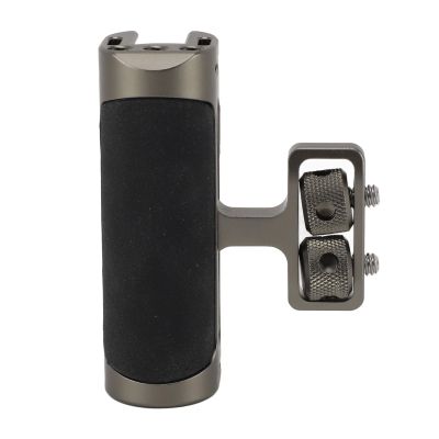 Camera Cage Side Handle, Aluminum Alloy Side Handle Grip with 1/4 Screw Cold Shoe Mount, Adjustable Handle Grip for Photography, Vlogging (Dark Green)