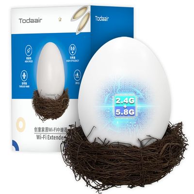 WiFi Egg,Extenders Signal Booster for HomeUp to 1200Mbps Dual Band RepeaterCovers Up to Least 3440 Sq. ft and 30 Devices WiFi Range Extender