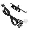 12V 4Pin 3Pin Speed Controller Knob 1 to 3 8 Way Compatible with Computer Regulator PC Case Cooling Fan Hub Easy Install Practical (Size : with Bag net) view 3