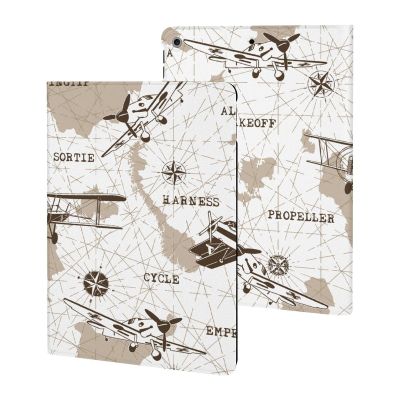 Vintage Air Route World Map Tablet Case Compatible with ipad 2019/2020/2021(10.2in) TPU Protective Case Auto Sleep/Wake Cover, style