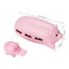 JAGTRADE Cute USB 2.0 Hub Pink Mom Pig USB Hub with 3 Piglet Decoration Lids Great Gifts for Pig Lovers Cute Pig Stuff Pig Decor view 3