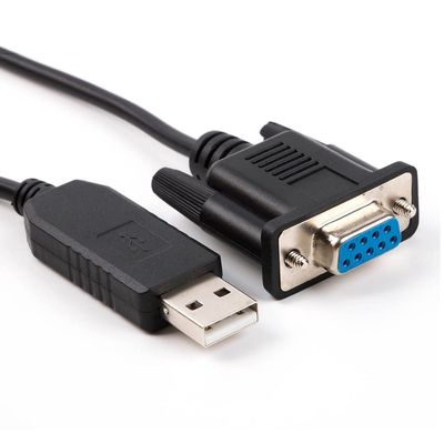 USB RS232 Serial to DB9 Female Adapter Converter Null Modem Or Terminal Device Cable Support Win7/8/10/xp/android/M Etc (Size : 6ft, Color : Standard pinout)