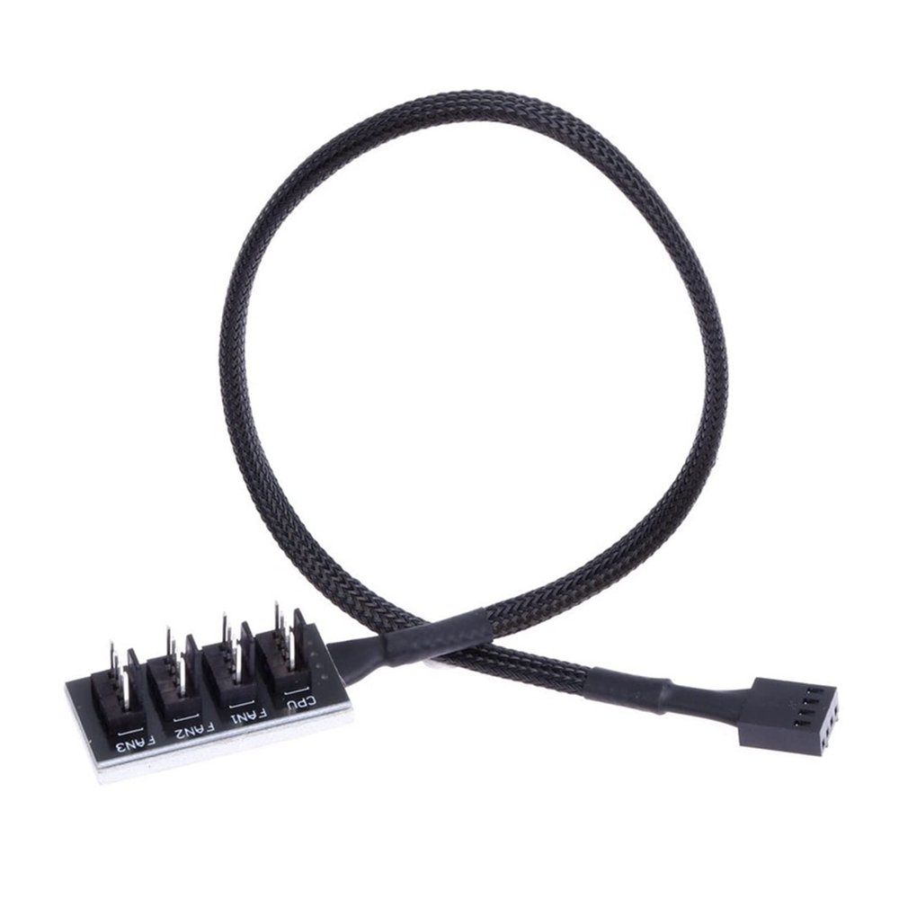 27cm 1 to 5 4-pins Molex TX4 PWM Fan CPU Hub Computer PC Case Chasis Cooler Power Extension Cable Splitter Adapter Controller (Size : 1in 4-bit line)