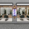 TFCFL 110V Barber Rotating Light,Barber Pole Retro Style Light,Hair Barber Salon Shop Open Sign,Barber Pole Red White Blue Stripes LED Light Wall-Mounted(Red+White+Blue) view 3