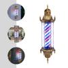 TFCFL 110V Barber Rotating Light,Barber Pole Retro Style Light,Hair Barber Salon Shop Open Sign,Barber Pole Red White Blue Stripes LED Light Wall-Mounted(Red+White+Blue) view 4
