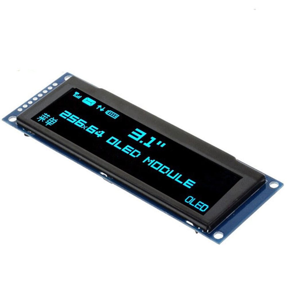 JAGTRADE Display OLED Display 3.12"" 256 x 64 25664 Dots LCD Module Display Screen Lcm Screen SSD1322 Controller Support SPI, 10.06 x 3.34cm