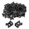 MECCANIXITY 500pcs Cable Tie Base Saddle Type Mount Wire Holder, 0.88"x0.63"x0.35" Wire Clips Organizer Holders Clamps for Electronic Wire Black 0.21"Dia view 1