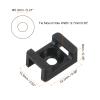 MECCANIXITY 500pcs Cable Tie Base Saddle Type Mount Wire Holder, 0.88"x0.63"x0.35" Wire Clips Organizer Holders Clamps for Electronic Wire Black 0.21"Dia view 2