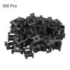 MECCANIXITY 500pcs Cable Tie Base Saddle Type Mount Wire Holder, 0.88"x0.63"x0.35" Wire Clips Organizer Holders Clamps for Electronic Wire Black 0.21"Dia view 3