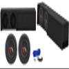 Rockville W10T4-S2 Bundle: (2) 10-in 2-Ohm Shallow Mount Subwoofers 1200W Peak/300W RMS, REC109 Dual 10-in Ported Upfire Sub Box, Sub Box Install Accessories for 2019 Ram Crew Cab, 4-Items view 1