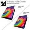 Abstract Swirl Design Tie Dye Tablet Case Compatible with ipad 2019/2020/2021(10.2in) TPU Protective Case Auto Sleep/Wake Cover, style view 3