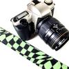 Green Checker Swirl Camera Strap Universal DSLR Neck & Shoulder Strap, Photography Accessory, Gift for Men & Women view 1