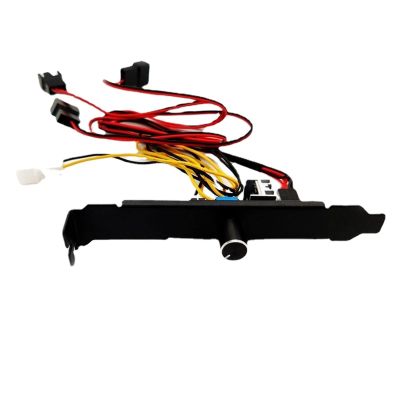 12V 4Pin 3Pin Speed Controller Knob 1 to 3 8 Way Compatible with Computer Regulator PC Case Cooling Fan Hub Easy Install Practical (Size : Without Bag net)