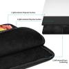 DJUETRUI Colorful Elephant and Leaf Print Laptop Case 13 inch Shockproof Protective Notebook Bag Water Resistant Laptop Sleeve, Black view 3