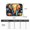 DJUETRUI Colorful Elephant and Leaf Print Laptop Case 13 inch Shockproof Protective Notebook Bag Water Resistant Laptop Sleeve, Black view 4