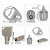 JAGTRADE Silver Metal Desktop Computer Lock with Key, Anti-Theft, Modern Style, Works with Most Desktops & Docking Stations view 3