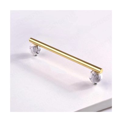 FJYDM Crystal Stone Pull Handles Cupboard Drawer Pulls for Dresser Wardrobe Kitchen Decorative Marble Furniture Handles (Color : B 128mm)