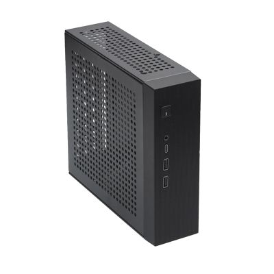 JAGTRADE Mini Case Stylish ITX Computer Case Space Saving Mini Desktop Case Chassis Foot Stand 180W Power Adapter forOptions, 21.2x19x6cm