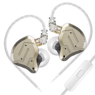 KZ ZSN Pro 2 1BA+1DD in-Ear Monitors Headphones, Yellow, with Mic