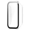 [2-Pack] Waterproof Case for Xiaomi Smart Band 8 Active, Straight Edge PC Front & Back Bumper with Tempered Glass Screen Protector 360 Protective Cover for Redmi Band 2 view 2