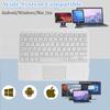 Wireless Bluetooth Keyboard,10-inch Ultra-Slim 7 Color Backlight with Touchpad,Rechargeable Wireless Magnetic Bluetooth Portable Keyboard,for Smartphone Laptop Tablet Travel (White) view 2