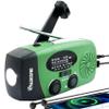 5000mah Alertsync NOAA Weather Emergency Radio with Solar Charging, AM FM Hand Crank Windup Radio SOS Alarm LED Flashlight with Earphone Jack for Home, Camping, Survival Hurricane (Green) view 1