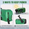 5000mah Alertsync NOAA Weather Emergency Radio with Solar Charging, AM FM Hand Crank Windup Radio SOS Alarm LED Flashlight with Earphone Jack for Home, Camping, Survival Hurricane (Green) view 4