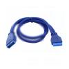0.5M 2" USB 3.0 Motherboard 20 Pin Male Plug to 20pin Female Extension Cable New PC Computer Mainboard Adapter Header Cord view 1