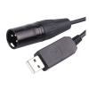 F-T-D-I USB to 3Pin X-L-R D-M-X RS485 Serial Adapter Converter Audio Management System Speaker Cable Compatible with DP448 Marani DPA240P (Size : 1M, Color : Transparent USB) view 2