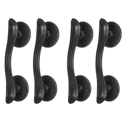 FJYDM 2 Pcs 190mm Large Cabinet Door Drawer Handles Knobs Pull Helper Auxiliary Handle Suction Cup Handle Self Stick Pull Handle Black (Color : B 4pcs)