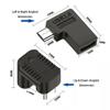 xiwai 90/360 Degree Angled USB-C to Micro USB Adapter 4 Pack, USB2.0 Type C Female to Micro USB Male Power Data Adapter(Right & Left &Up & Down) for Phone Tablet view 2