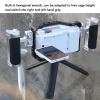 Camera Cage Side Handle, Aluminum Alloy Side Handle Grip with 1/4 Screw Cold Shoe Mount, Adjustable Handle Grip for Photography, Vlogging (Silver) view 2