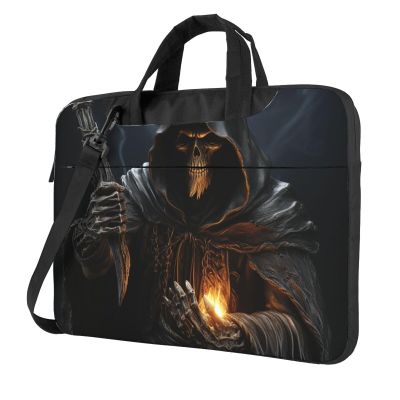 Dwrepo Grim-Reaper Print Laptop Bag With Shoulder Strap Computer Bag Slim Handbag for Women Men 14 inch