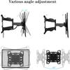 TV Monitor Holder Rack Six-arm Multifunctional TV Stand Full Motion TV Wall Mount Bracket Swivels Tilts Extension for Most 26-65 Inch TVs, Max 400x400mm Up to 99lbs TV Bracket view 2