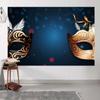 12x8ft Masquerade Backdrop Gold Black Masks Mardi Gras Carnival Photography Background Masquerade Theme Birthday Party Banner Decoration Supplies Photo Booth Props view 4