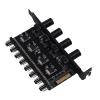 12V 4Pin 3Pin Speed Controller Knob 1 to 3 8 Way Compatible with Computer Regulator PC Case Cooling Fan Hub Easy Install Practical (Size : Large 4P) view 2