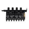 12V 4Pin 3Pin Speed Controller Knob 1 to 3 8 Way Compatible with Computer Regulator PC Case Cooling Fan Hub Easy Install Practical (Size : Large 4P) view 4