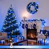 JMEXSUSS 2 Pack 100 LED Blue and White Christmas Lights view 3