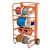 Wire Spool Rack Cable Caddy,Portable Wire Rack Dispenser with Wheel,Automotive Wiring Storage, Multi-Spool Wire/Cable Dispenser for Electrical Industrial & Retail Use view 2