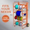 Wire Spool Rack Cable Caddy,Portable Wire Rack Dispenser with Wheel,Automotive Wiring Storage, Multi-Spool Wire/Cable Dispenser for Electrical Industrial & Retail Use view 3