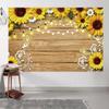 10x6.5ft Sunflower Backdrop Rustic Wood Gold Butterfly Sunflowers Photography Background Sunflower Theme Birthday Baby Shower Party Decoration Supplies Photo Booth Props view 4